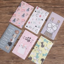 [에프플래닝] 미니 파일첩 6세트 다용도 화일 보관함 영수증 마스크 보관 케이스 스티커 보관함, 혼합 색상 (6종)