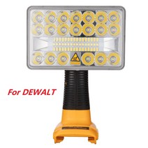 LED 손전등 5 인치 2000 루멘 18V 실내/야외용 스포트라이트 마끼다 데월트 밀워키 보쉬용 USB 작업용 라이트, 01 For DEWALT