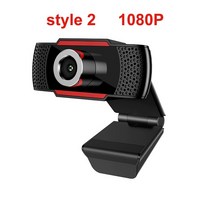 1080P 720p 480p HD 웹캠 회전식 PC 데스크탑 웹 카메라 캠 미니 컴퓨터 비디오 녹화 작업, 05 style 2 1080P