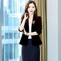 라오농 골드 벨벳 작은 정장 재킷 여성 봄 드레스 새로운 스키니 조커 프로 정장 재킷 +11QTadX