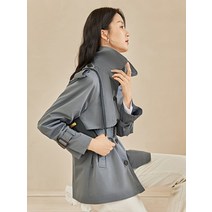 싱글코트코디 대 화이트 미감 삽 간지나는 트렌치코트 여성 가을 디자인감각 허리보정 작은 키 숏 2608997244