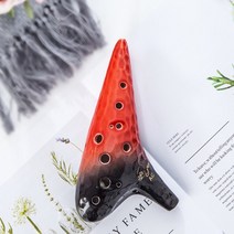오카리나 교육용 준비물 홀세라믹 오카리나 알토 톤 레드 블루 백운석 전문 음악 플루트 민족 악기 선물 디, 02 Style 2