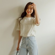 서문 로즈 꽃블라우스