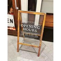 간판 안내판 영업시간 디스플레이 현관 도어사인 광고판 아크릴 투명 거울, C. 95cm 투명 브라운