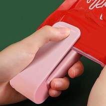 과자봉지 비닐 PVC필름 접착기 실링기 가정용 업소용 밀봉기 미니 플라스틱 가방 실러 기계 보관 가방 클립 씰링 기계 휴대용 실러 포장 씰 식품 스낵 주방 가제트, 블랙지