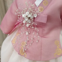 103번 한복노리개 진주꽃다발 여성 여아 아기 유아 아동 명절 돌잔치 백일 한복 노리개 향대 브로치 장신구 소품 악세사리