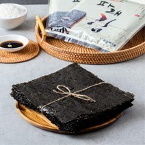 온가족 흰밥 쌈싸먹기용 남해 무조미 파래김 100장 식사 청결 맛