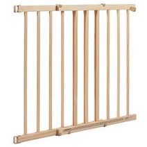 Evenflo Top of Stairs Extra Tall Gate Tan Wood, 1