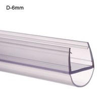목욕 샤워 스크린 어 씰 스트립 4 ~ 2mm 고무 유리 웨더 휴대용 창 고정 장치 액세서리 가정용, 13 D-6mm
