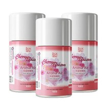 아로마 에어 자동분사방향제/화장실용/향캔 리필 280ml x 3개, 체리