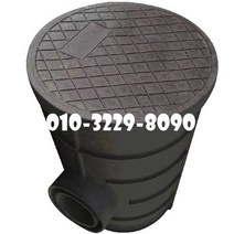 [승진통상] PE홈통받이_오 우수_원형맨홀_PE뚜껑/1조, 1개