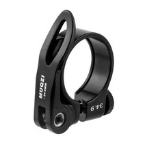 muqzi 시트 포스트 클램프 31.8mm 34.9mm 알루미늄 합금 퀵 릴리스 시트 포스트 클램프 mtb 도로 고정 기어 접이식 자전거, 34.9mm 블랙