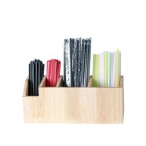 [바보사랑] 카페테리아 우드 스틱 스트로우 디스펜서 1개, 상세 설명 참조