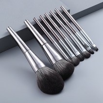 118pcs 천연 헤어 그린 메이크업 브러쉬 파운데이션 파우더 아이 섀도우 아이브로우 브러쉬 세트 코스메틱 도구 전문 maquillaje, 로고가 있는 은색, 협력사
