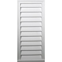 Ekena Millwork GVVE12X28D 수직 루버 비기능성 우레탄 게이블 통풍구 너비 30.5cm(12인치) x 높이 71.1cm(28인치) 밑칠, 16
