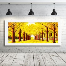 수재샵 은행나무숲 (라운드 2.8mm 3D 가로 60cm 세로 30cm) 보석십자수