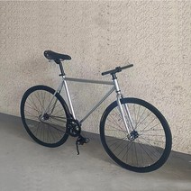 경륜자전거 픽시 하이브리드 입문용 경량 감성레트로, 스탠다드 실버