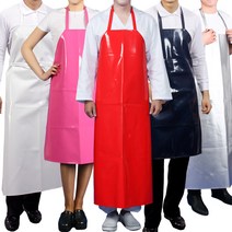 웰컴가운 AV80 양면 방수 PU 목걸이 앞치마 수산시장 식당 급식, AV80 곤색L