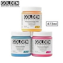 골덴 헤비바디 전문가용 아크릴물감 473ml 낱색 / 옵션선택, 상세설명 참조, [6077800]1375／TitanateYellow
