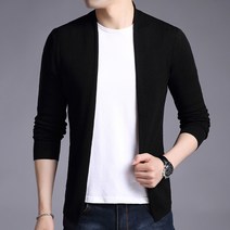 웨일테일 남자가디건 데이트 스타일 슬림핏 심플 모던 니트