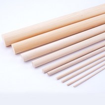 DIY 건축 모형 발사 우드 원형 봉 R 12mm L 51cm 5개 졸업 작품 재료 소나무, 단품