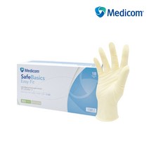 메디컴 라텍스 글러브 의료용 요리용 보건용 주방용 장갑 100매 x 1박스, M