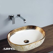 아르펠 탑볼 디자인 도기세면대 H-241A-06G01, 멍폽업(+5500), 직관트랩(+7600)