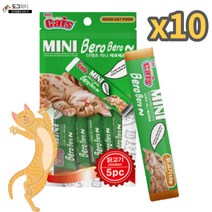 더캣츠 미니베로베로 고양이 습식 파우치 5개입, 10팩, 닭고기 (5P)
