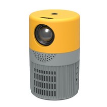 빔프로젝터 mini led 휴대용 비디오 proyector 480360p with tv, 노란색과 회색, au 플러그