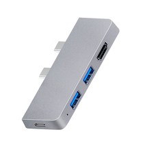 usbc허브 usb멀티허브 c타입usb 썬더볼트허브 마이크로소프트 서피스 프로 8 용 USB C 어댑터 노트북 PD 충, 01 Silver