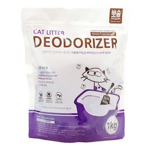 뽀솜 캣리터 디오더라이저 베이킹소다 라벤더향 1Kg x 3개 고양이모래탈취제