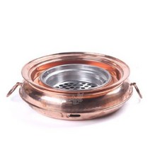 원형 황동 숯불 화로 갈비 구이판 숯 로스타 통 식당 고기 구이 불판 그릴 바비큐 동화로 업소용 장어 구이기 식당용