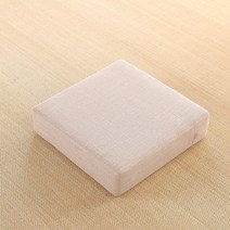 SKANDSALO 편안한 사각 좌식 꼬리뼈 방석 키높이 독서 쿠션 벤치 테이블, 미색_길이40폭40(높이6)cm