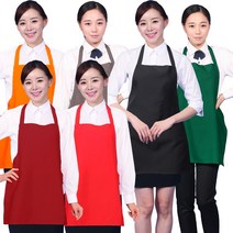 레뷰가운 AE05 손님용앞치마 턱받이 벨크로 앞가리개 식당 분식 앞치마, AE05 오렌지, 1개