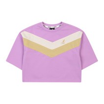 캉골키즈 AK원주점 캉골키즈 라인 디테일 크롭 트레이닝 티셔츠 PA 2702 핑크
