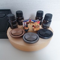 CALMEZ VOUS 차량용 방향제 리필킷, 오일10ml + 대형백자토(거치형), 산토리니