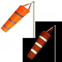 풍향지시기 풍량시험 측량깃발 정원 풍향기 삭 공장, 1미터 주황색 및 흰색 단일 윈드삭