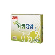 3M 일회용 위생장갑(23mcr) 일회용 비닐장갑 200매, 1팩