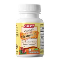 카탈로 내추럴스 키즈 비타민C 100mg 츄어블 오렌지파인애플맛 60정 아세로라체리 추출물