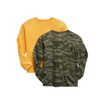 갭 GAP 남아용 2팩 긴소매 포켓 티셔츠 그린 카모 114529