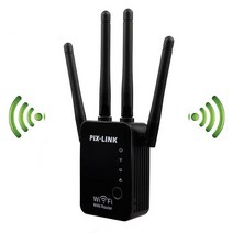 PIXLINK 와이파이 리피터 300Mbps 증폭기 AP 네트워크 범위 확장기 전력 Roteador 24 안테나, 02 4 Antennas_03 UK plug