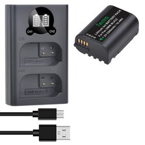 2280mAh DMW-BLK22 DMW BLK22 카메라 리튬 이온 Batteria LED USB 듀얼 충전기 Akkus 파나소닉 LUMIX DC-S5 DC-S5K, [02] 1 Pcs set