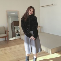 쉐얼유 여성 겨울 러블리 페이크퍼 숏 자켓