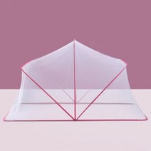 간편 접이식 미니 사각 모기장 소형침대 모기장, 쿠팡 핑크1개