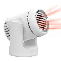 무시동히터 차박 캠핑보일러 12v 자동차 휴대용 demister 앞 유리 해동 난방 팬 360 학위 회전베이스 조절 자동차 라이터, 하얀