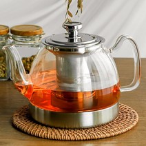 가정용 유리 주전자 인덕션 집들이 선물용 차 커피 1.2L, 페르비타 인덕션 유리 티포트1.2L