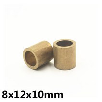 cr 10pcs 8x12x10mm FU-1 분말 야금 오일 부싱 다공성 베어링 소결 구리 슬리브 081210