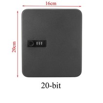 스마트 금고 돈통 가정용 소형 보안 자동차 조합 자물쇠 금속 보관 캐비닛 벽 지폐 보관함, 20비트 블랙