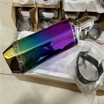 CH moto r 탄소 섬유 모토 rcycle 배기 머플러 파이프 250cc 350cc 600cc 이스케이프 튜브 Nmax Tmax530 Msx125 GSR600, G370mm with sticker