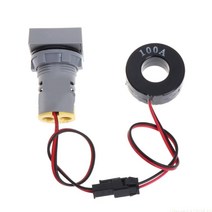 전압계 AC 50-500V 22mm 정사각형 LED 디지털 전류계, 01 빨간